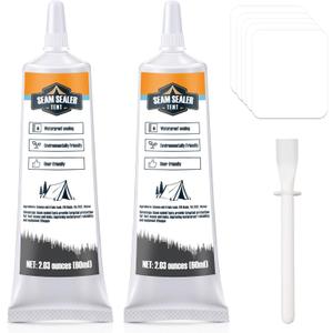 Tent Seam Sealer 120ml, No Sew Solution Waterproof Fast Cure Seam Sealer Tent, for Tents and Outdoor Fabric, Clear (1 Pack)