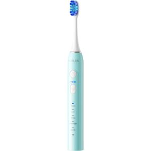 COSLUS C30 Electric Toothbrush for Adults, Effective Yet Gentle Ultra-Clean | 3 Intensities & 5 Modes, 2 Types Soft or Medium Firm Heads, Daily Care, Compact for Travel Home Family Use, 1PC, Green