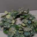 Artificial Greenery Eucalyptus Wreath for Front Door 12 Inch Faux Eucalyptus Leaves with Berries Artificial Spring Summer Wreath for Wall Window Festival Wedding Home Indoor Outdoor Decor