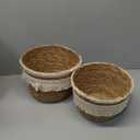 Okuna Outpost Woven Baskets for Storage, Round Basket (2 Sizes, 2 Pack)