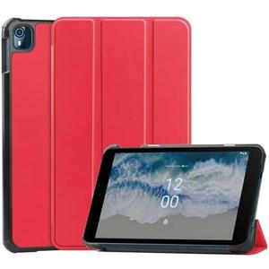 SZLONKOU Tablet Cover for Nokia T10 8" (2022 Release), Utra Thin Slim Folio Stand Lightweight PU Leather Case for Nokia T10 2022 (Model: TA-1472) 8 inch (Red)