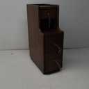 Narrow Nightstand for Small Spaces,Solid Wood Night Stand with Drawers Side Table Bedside Table,Easy Assembly for Bedroom(20x40x60cm, Walnut)