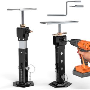 2 PCS RV Slide Out Stabilizer Jacks, 13"-24" Adjustable Camper Slide Out Supports Jacks Heavy Duty for RV, Camper and Travel Trailers, Holds Up to 5,000 lbs, Power Drill Adjust