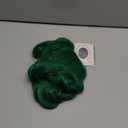 Miss U Hair Short Wavy Vibrant Green Wig with White Eyebrow Set Cosplay Outfit Wig (Child)