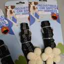 3 x Pet car seat Belt, Adjustable Safety Leash, Suitable for Small, Medium, and Large Dogs, Tear-Resistant, Adjustable Elastic seat Belt 1