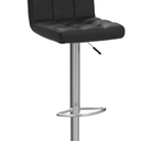 FDW Counter Height Swivel Bar Stools PU Leather Padded with Back, Height Adjustable Counter Stool Barstools Dining Chair, Black