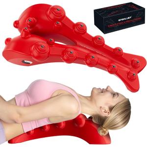 Trapezius Trigger Point Massager, Occipital Release Tool, Cervipoint Trigger Point Massager Silicone, Relieve Pain in The Diamond Shaped Muscles of The Neck and Upper Back (red)