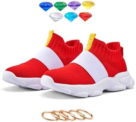 Shoes for Boys Girls Kids Children Red Running Walking Sneakers Tennis Shoes Birthday Party Gift, Size 35