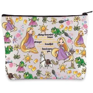 WZMPA Princess Hair & Sun Cosmetic Bag Fairy Tales Fans Gift You Are Braver Stronger Beautiful Than You Know Hair Movie Makeup Zipper Pouch Bag (Always Hair)