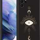 Compatible with Samsung Galaxy S22 Ultra Case, Evil Eyes Phone Case for Girls Women Cute Soft TPU Case