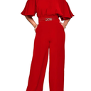 acelyn Elegant Jumpsuit for Women Dressy Sexy Plus Size Wide Leg Pant Suit One Piece Party Outfits L