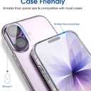 mFilm OneTouch Screen Protector for iPhone 17 6.3'' 2025 + Camera Lens Protector | Auto-Alignment install | Bubble Free | 9H+ Military-Grade Tempered Glass | FHD Clarity | Case Friendly | 2+2 Pack