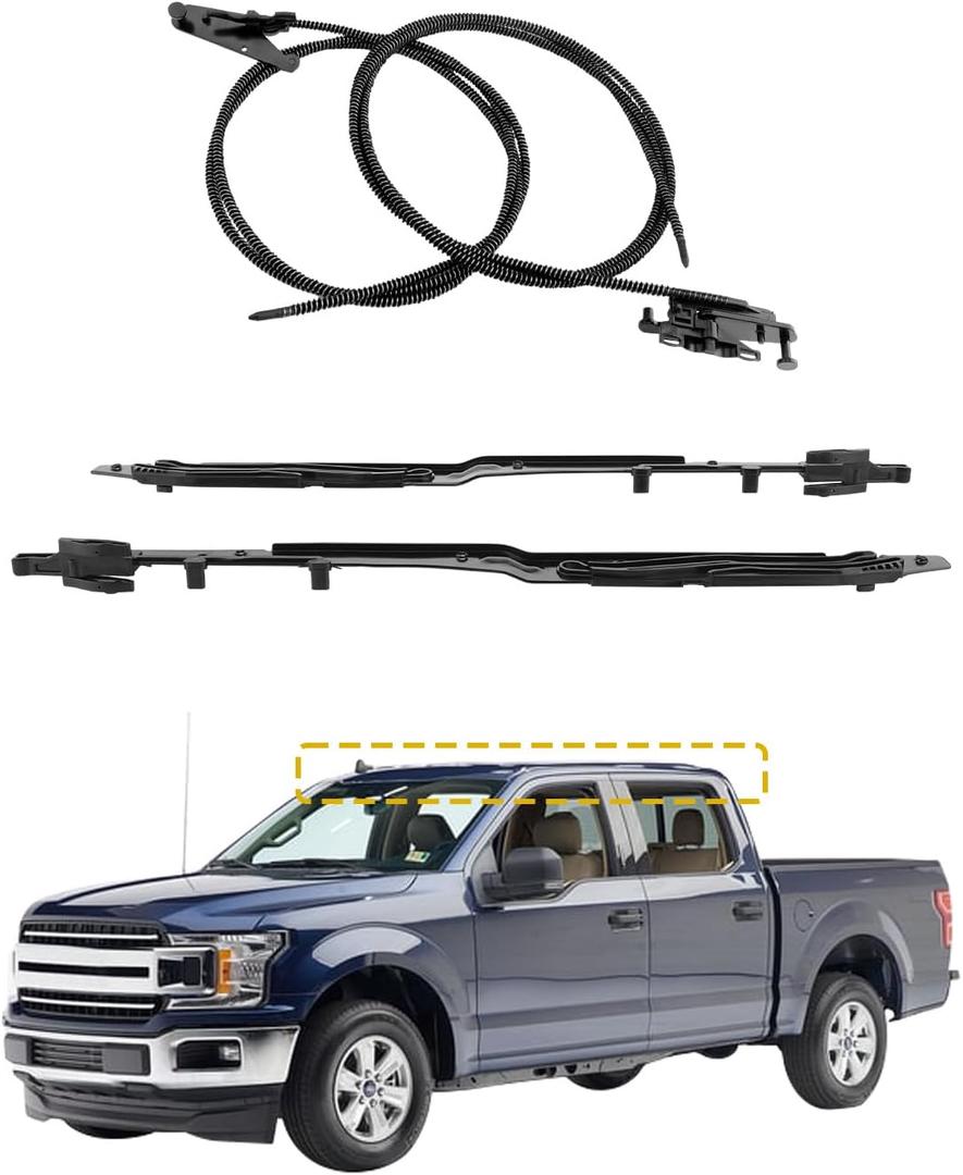 Sunroof Glass Cables Track Repair Kit, Compatible with 2015-2020 Ford F150 F250 F350 F450 / Lincoln Navigator, Roof Window Wire and Track Guide, Replace# FL3Z16502C22, FL3Z-1651071-A, FL3Z-1651071-B