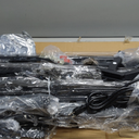 King Size Floating Bed Frame, Metal Platform Bed with Power Strip and LED Strip, Metal Bed Frame with Storage Box, Soundless, No Box Springs Needed, Black