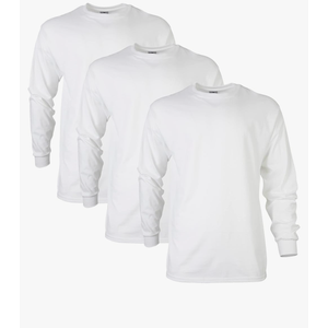 Gildan Adult Ultra Cotton Long Sleeve T-Shirt, Style G2400, Multipack 3 pack XXL
