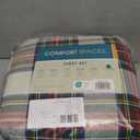 Comfort Spaces Cotton Flannel Sheets Cal King Size, Ultra Soft Flannel Sheet Set with 14" Elastic Pocket , Plain Print Warm Flannel Bedding, Scottish Plaid Red 4 Piece