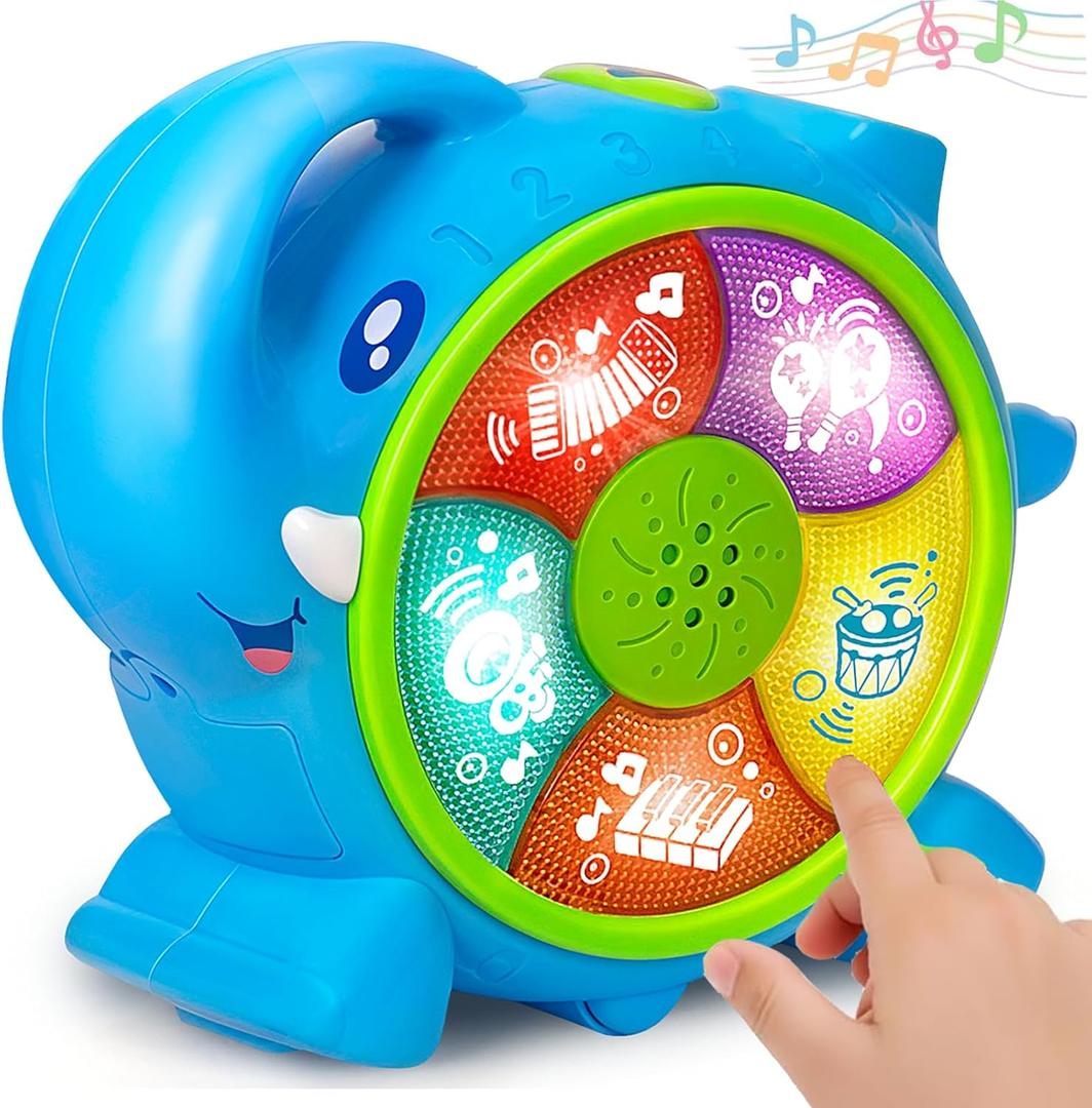 Musical Toy for Kids 1, 2 Year Old Boys Girls, Montessori Educational Learning Toy with Sound, Lights & Shape Sorter for Toddler Age 1-2, First Christmas 1st Birthday Gift for Baby 12-18 Months