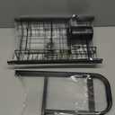 1Easylife Drying Rack, Metal 3-Tier Large Capacity Dish Rack with Utensil Holder, Cutting Board Holder, Drain Board Tray for Kitchen Counter Storage (Black)