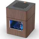 Aluminum Housing Smokeless Ashtray, Multifunctional 3 in 1 Smoke Ashtray with Lighter & USB Rechargeable, HEPA Filter, Home or Office (Wood grain)