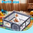 Baby Play MatThick Soft 47" X 47" Playpen mat, Non-Slip and Machine Washable Baby Play Mats for FloorCrawling Mat for Babies, Toddlers & Infants to Play and Learn (Rainbow)