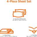 Amazon Basics 4-Piece Soft, Breathable 100% Cotton Jersey Knit Bed Sheet Set with Deep Pockets, Includes Flat and Fitted Sheets, Pillowcase, Queen, Oatmeal, Solid