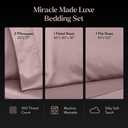 Miracle Made Breathable Cotton Bed Sheets, 4-Piece Set – Silver-Treated, Soft and Cool-to-the-Touch Lightweight Bedding Designed for Hot Sleepers – Queen Size, Rosewood