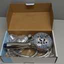 AquaCare High Pressure 8-mode Handheld Shower Head - Anti-clog Nozzles, Built-in Power Wash to Clean Tub, Tile & Pets, Extra Long 6 ft. Stainless Steel Hose, Wall & Overhead Brackets (Premium Chrome)