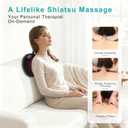 Shiatsu Neck & Back Massager with Heat - Mothers Day Gifts for Mom, Corded Deep Kneading Massager Pillow for Shoulder & Muscle Pain Relief with Removable Cover for Home & Office Use