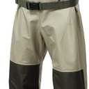 8 Fans Fishing Chest Waders for Men and Women, Waterproof Breathable Stockingfoot Wader -3 Layer Neoprene/Lightweight/Hunting (Large, Khaki)