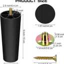 TURSTIN 16 Pack 6 Inch Plastic Furniture Legs with M8 T-Nuts Screws Tapered Sofa Couch and Chair Legs Replacement Furniture Legs for DIY Projects Sofas Coffee Tables Dressers Beds