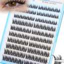 Self Adhesive Lash Clusters 10-14MM Short Self Adhesive Eyelashes Wispy Eyelash Clusters Pre Glued Manga Cluster Lashes Spiky Natural Individual lashes CD Curly Press On Lashes by Lvmixwig