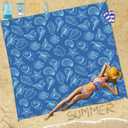 Famstar Beach Blanket Sandproof Waterproof 78''×81''1-5Adults Oversized,Compact Lightweight Durable Beach Mat for Travel Camping Hiking Picnic Blanket