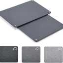 2 Tiers 20"x16" & 16"x12" Extra Large Nesting Stone Dish Drying Mats for Kitchen Counter Absorbent Quick Dry Diatomaceous Earth Mat with Non-slip Feet for Pot Dishes Tableware (Dark Gray)