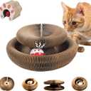 2 x SREBAY Cat Toy Interactive, Accordion Kitty Wheel Exerciser