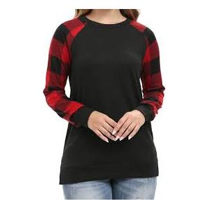 Aifer Womens Long Sleeve Shirts Crew Neck Casual Tops Fashion Loose Fit Trendy Tunic Outfits Clothes, Medium