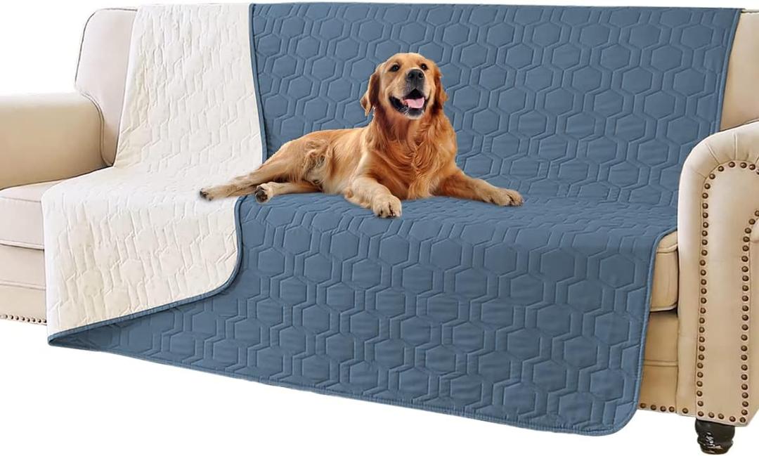 Tcksstex Waterproof and Non-Slip Dog Bed Cover and Pet Blanket Sofa Pet Bed Mat car Incontinence Mattress Protectors Furniture Couch Cover for Most Cats Dogs, Pets52x82- Navy Blue