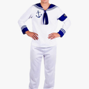 fun shack Mens Sailor Costume, Adult Sailor Halloween Outfit, Nautical Costume for Men, Maritime Dress Up, Size L