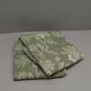 jinchan Linen Floral Curtains for Living Room with Printed Flower 84 Inches Long Light Filtering French Country Back Tab Rod Pocket Sage Green Window Curtain Set Farmhouse Drapes 2 Panels