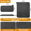 2 x Palksky Silicone Mat for Ninja Swirl Ice Creami Maker,1 Set of 2 Silicone Pad for Ninja Soft Serve Cream Machine Accessories and Creami Pint Containers,Black