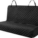 PETICON Waterproof Scratchproof Pet Bench Seat Covers for Cars, Trucks, SUVs, Nonslip Durable Back Seat Cover for Dogs, Washable Backseat Protection (black)