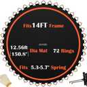 Trampoline Mat Replacement12.56FT Diameter Mat with 72 RingsFits 14FT Steel Frame,Fits 5.3"-5.7" Springs Excluding Springs and Frame
