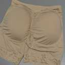 Women Bigger Butt Enhancer Butt Lifter Padded Lace Shapewear Control Panties Seamless Thicker Fake Buttock Underwear (Large, Beige)