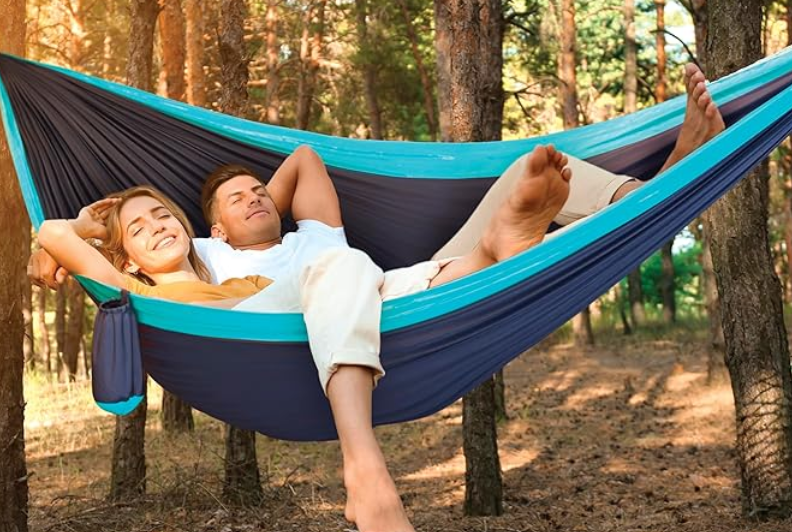 SZHLUX Hammock Straps for Trees - Set of Two 10ft Long, with 38 Loops & 2 Carabiners| Essential Hammock Accessories (Blue) SZHLUX Hammock Straps for Trees - Set of Two 10ft Long, with 38 Loops & 2 Carabiners| Essential Hammock Accessories (Blue)