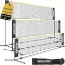Boulder Portable Badminton Pickleball Net - Foldable/Extendable Poles for Multiple Sports Heights (UP to 5 ft) - Ideal for Tennis, Pickleball, Soccer Tennis - Easy Setup