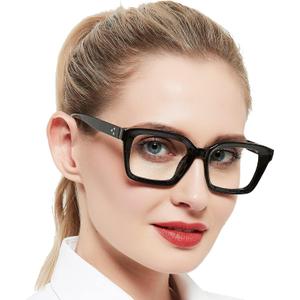 OCCI CHIARI Reading Glasses Women 1.75 Big Readers for Large Lady Clear Lens (1.0 1.25 1.5 1.75 2.0 2.25 2.5 2.75 3.0 3.5 4.0)