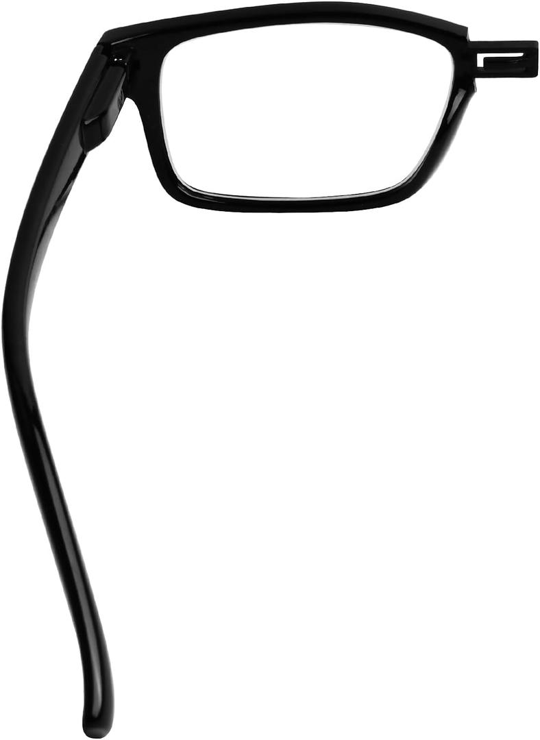 (Must Buy Both Eye) Black-Left Eye +0.00 Reading Glasses with Different Strength for Each Eye
