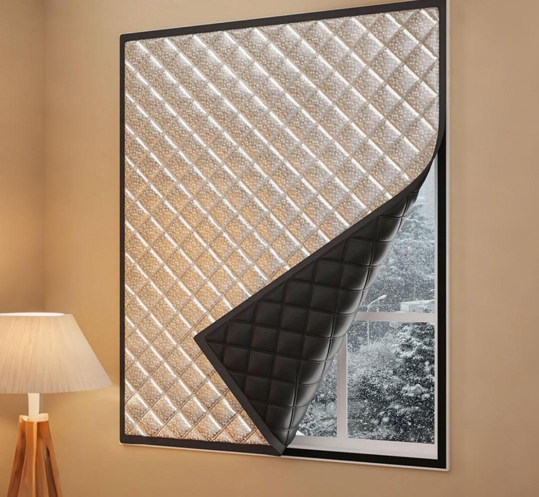 Window Insulation for Winter,Oxford Thermal Insulated Window Cover,Waterproof Blackout Window Insulation kit for Winterizing(40"x60")