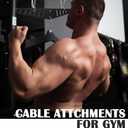 Multi-Grip LAT Pull Down Bar for Home Gym Fitness, Cable Machine Attachment, Spreader Plate LAT Pulldown Attachments for Pulley System Cable Machine