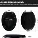 Angel Shield Durable Wood Veneer Elongated Toilet Seat Metal Hinges Easy Clean(Elongated, Black)