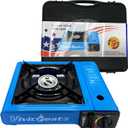 Vivicreate 7000 BTU Portable Butane Gas Stove for Camping Cooking Outdoor, Lightweight Portable Stove Burner with Auto Ignition, Estufa de Gas Porttil para Camping al Aire LibreBlue